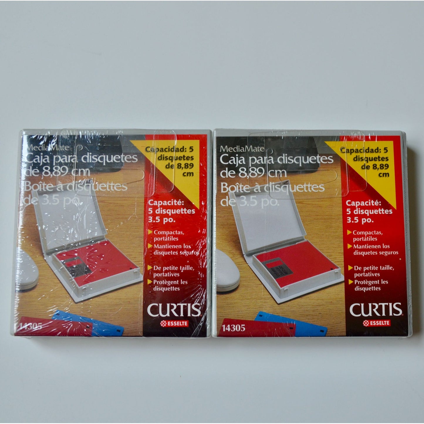 Curtis MediaMate 3.5" Disk Traveler Case Lot of 2 New