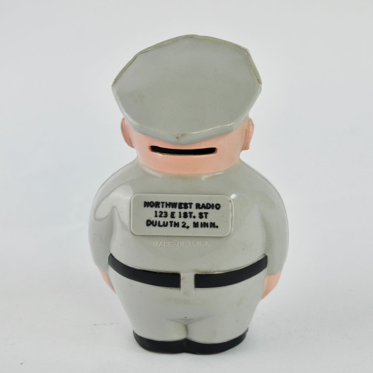 RCA Joe Silverama Plastic Coinbank Vintage Northwest Radio Duluth MN