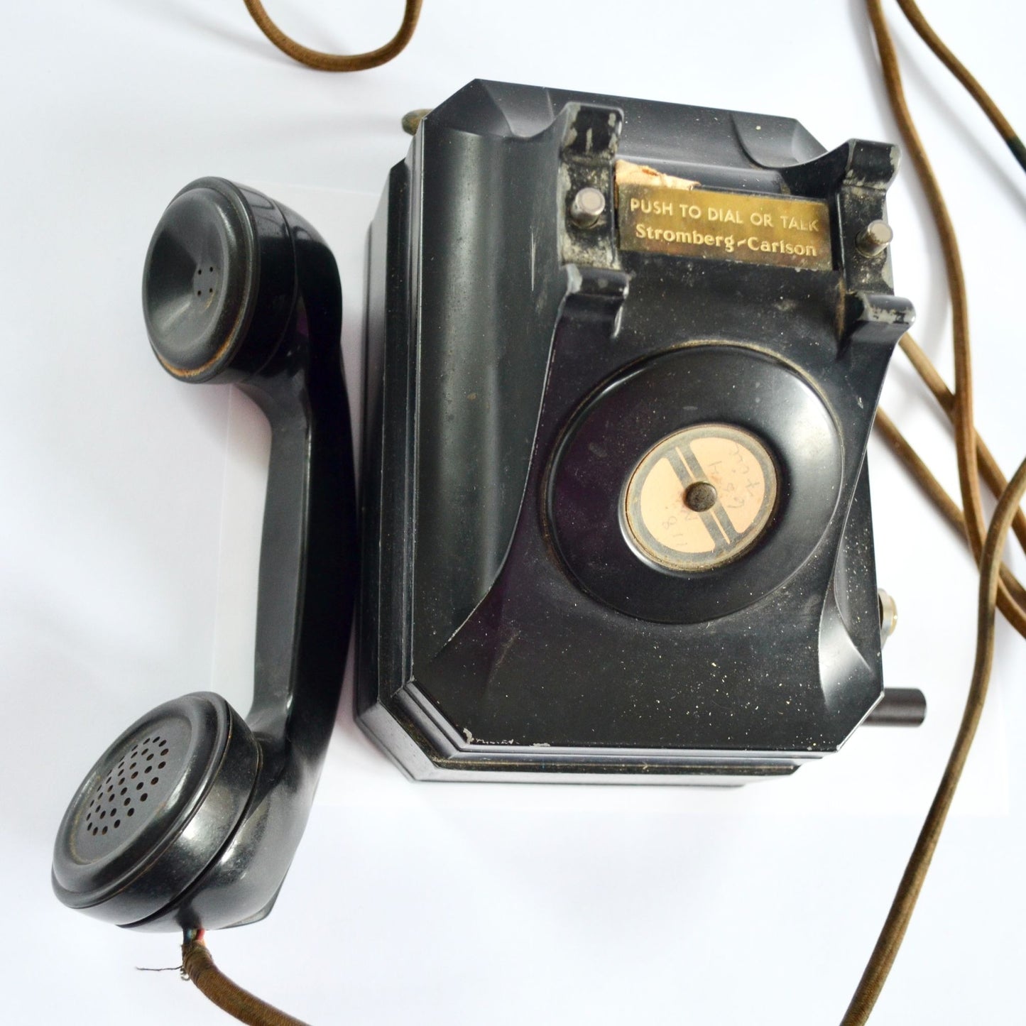 Vintage Stromberg Carlson Model 1248 Telephone Hand-Crank Phone Black