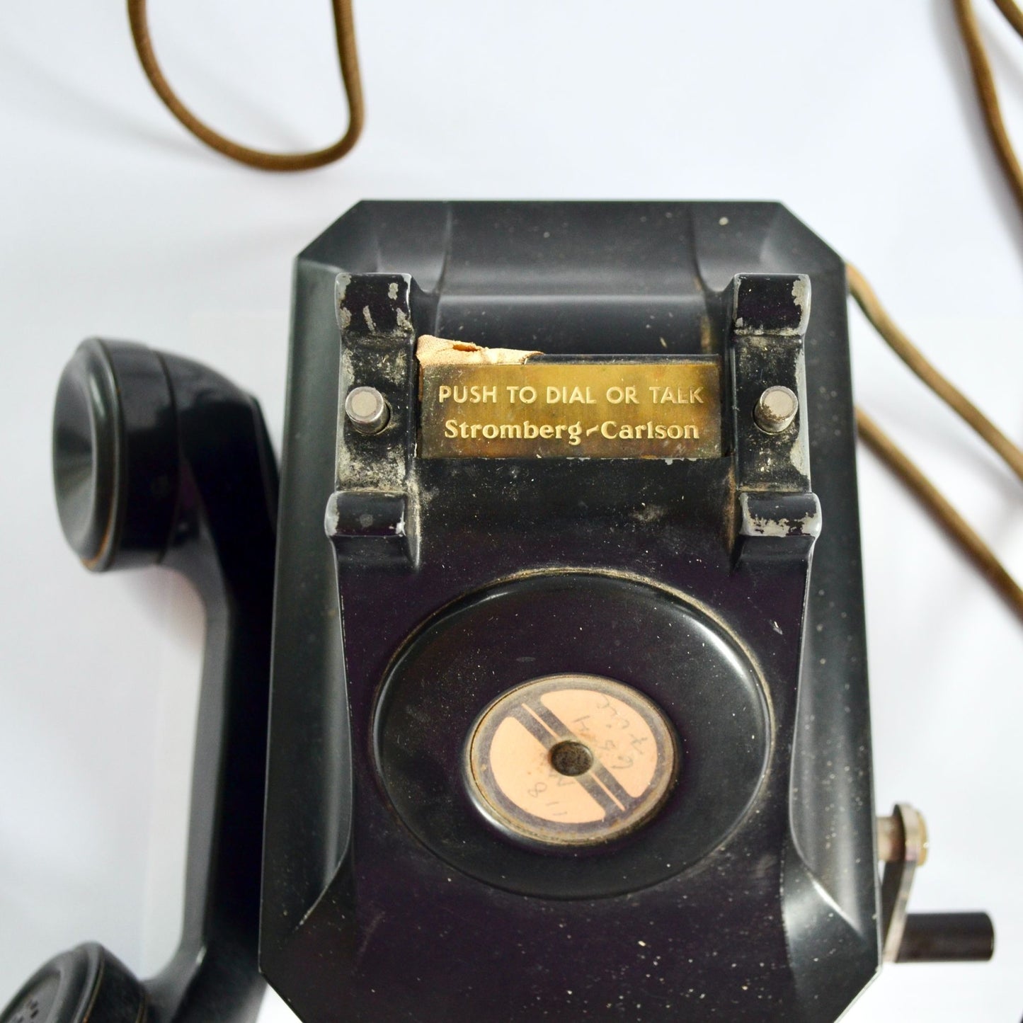 Vintage Stromberg Carlson Model 1248 Telephone Hand-Crank Phone Black