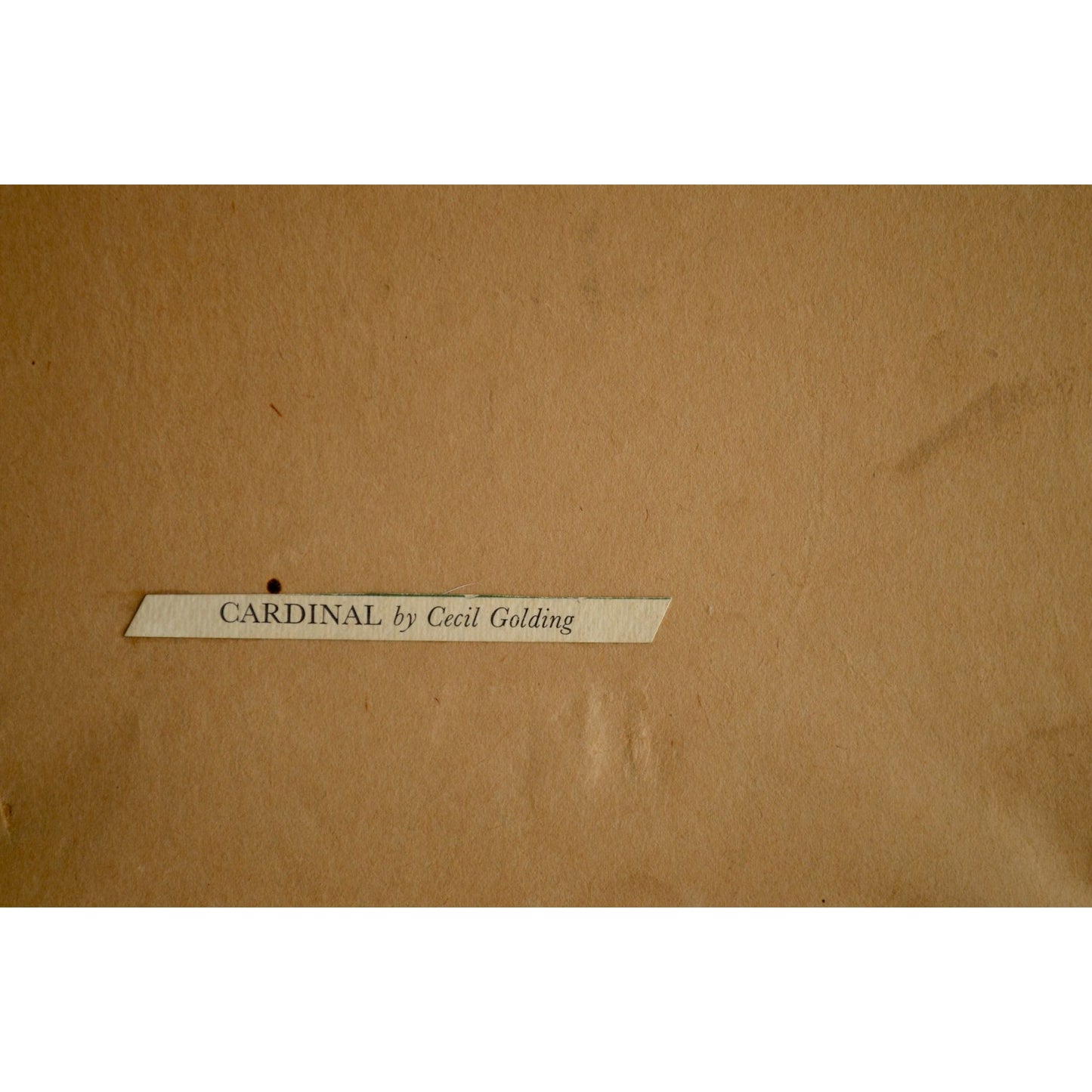 Cecil Golding Cardinal Framed Vintage Print