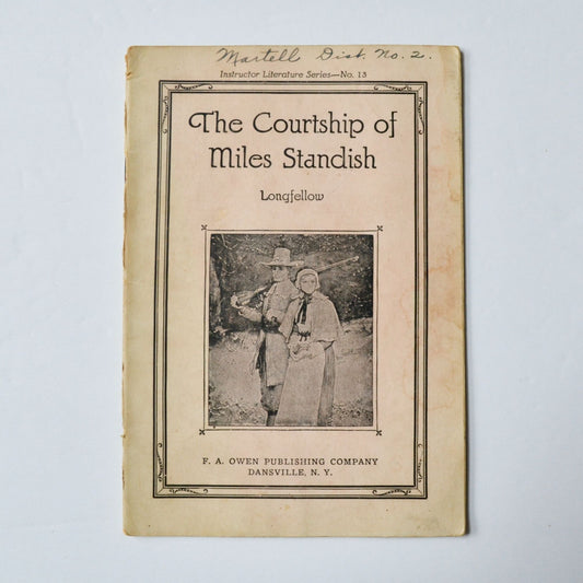 The Courtship of Miles Standish Longfellow Instructor Literature Series Antique Booklet