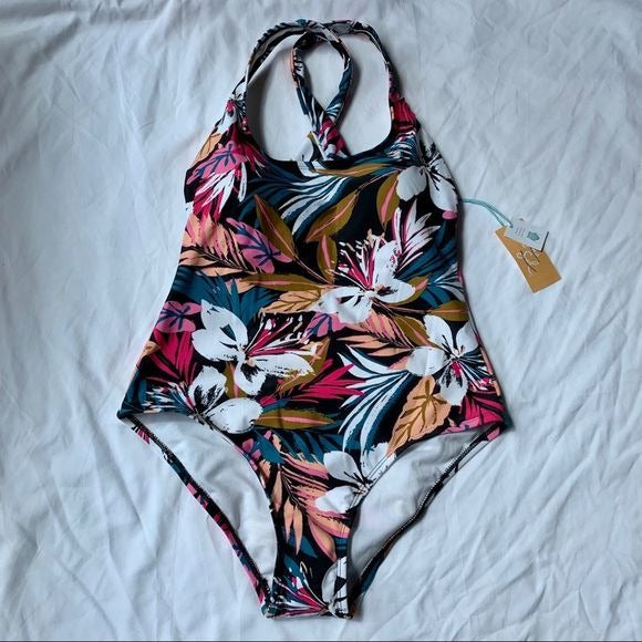 New Kona Sol Multicolored One Piece Swimsuit Medium