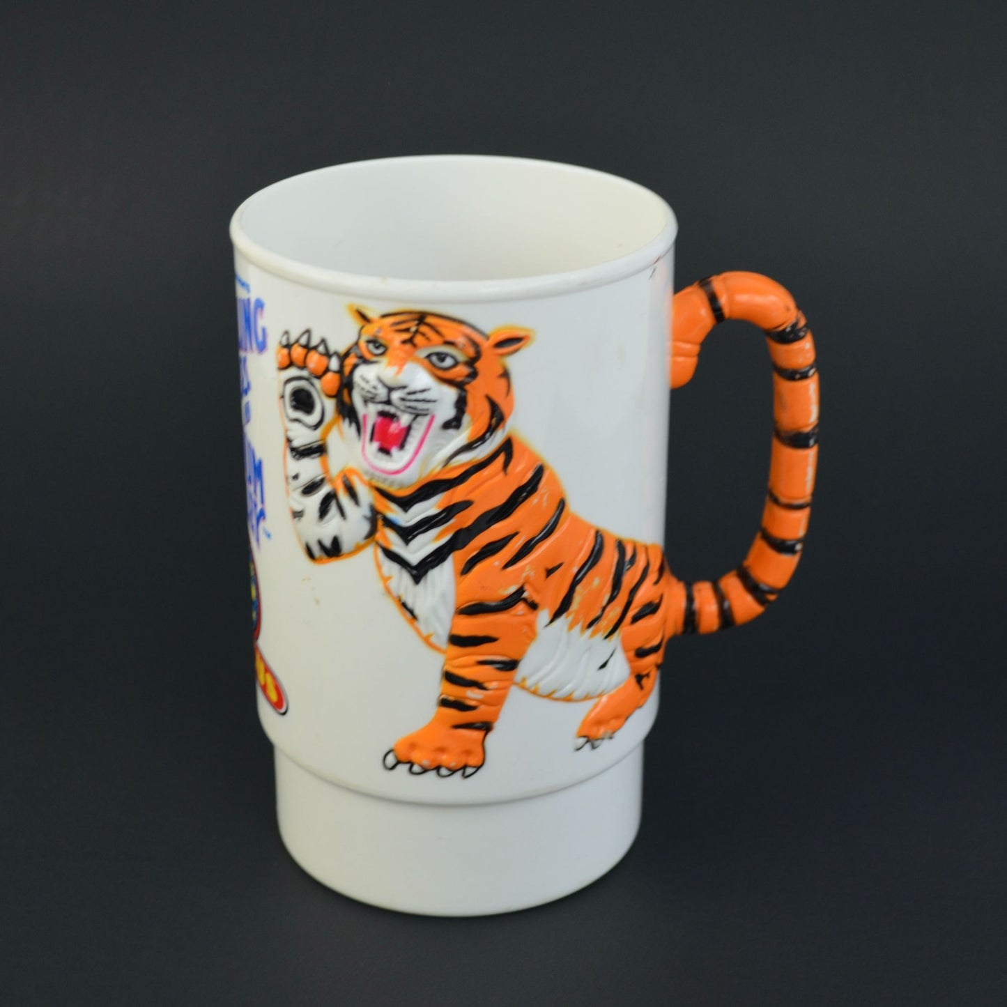 Vtg 1988 Ringling Bros Barnum And Bailey Circus 3D Tiger Plastic Mug Cups