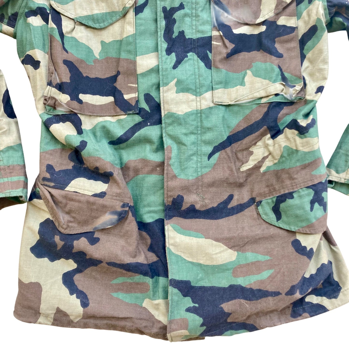 US Army Cold Weather Field Jacket Small-Long Woodland Camo Coat M65 Camouflage