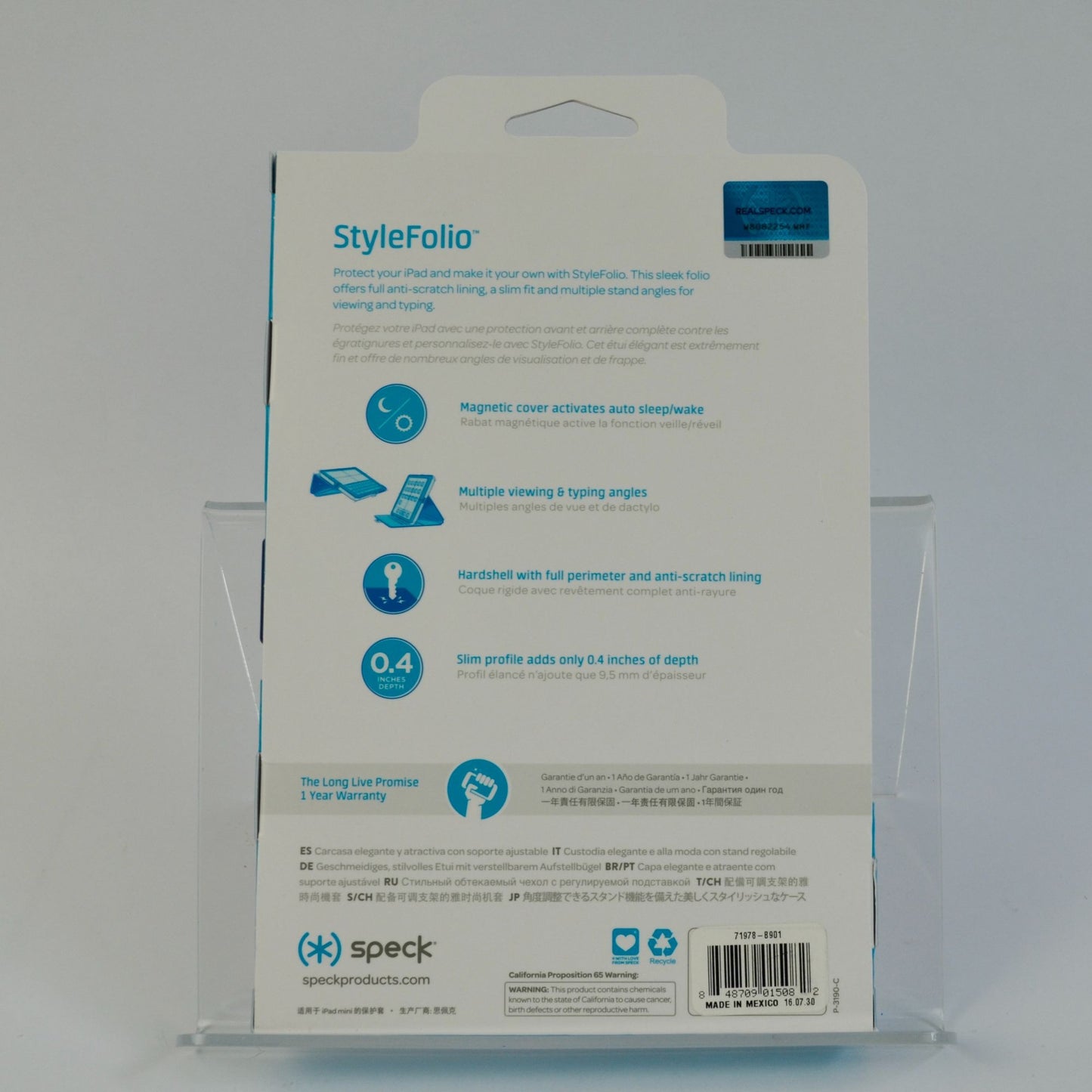 Speck All iPad mini 2 3 StyleFolio Teal Blue Case New