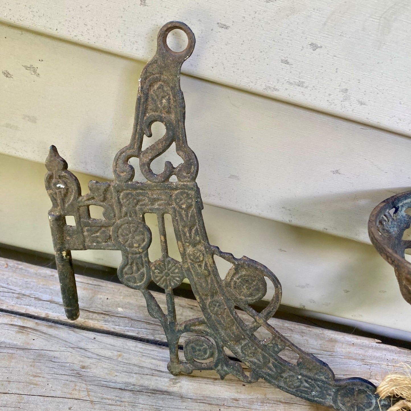 Lot 2 Vintage Ideal Cast Iron Oil Lamp Wall Sconces Antique Swing Arm Sconce