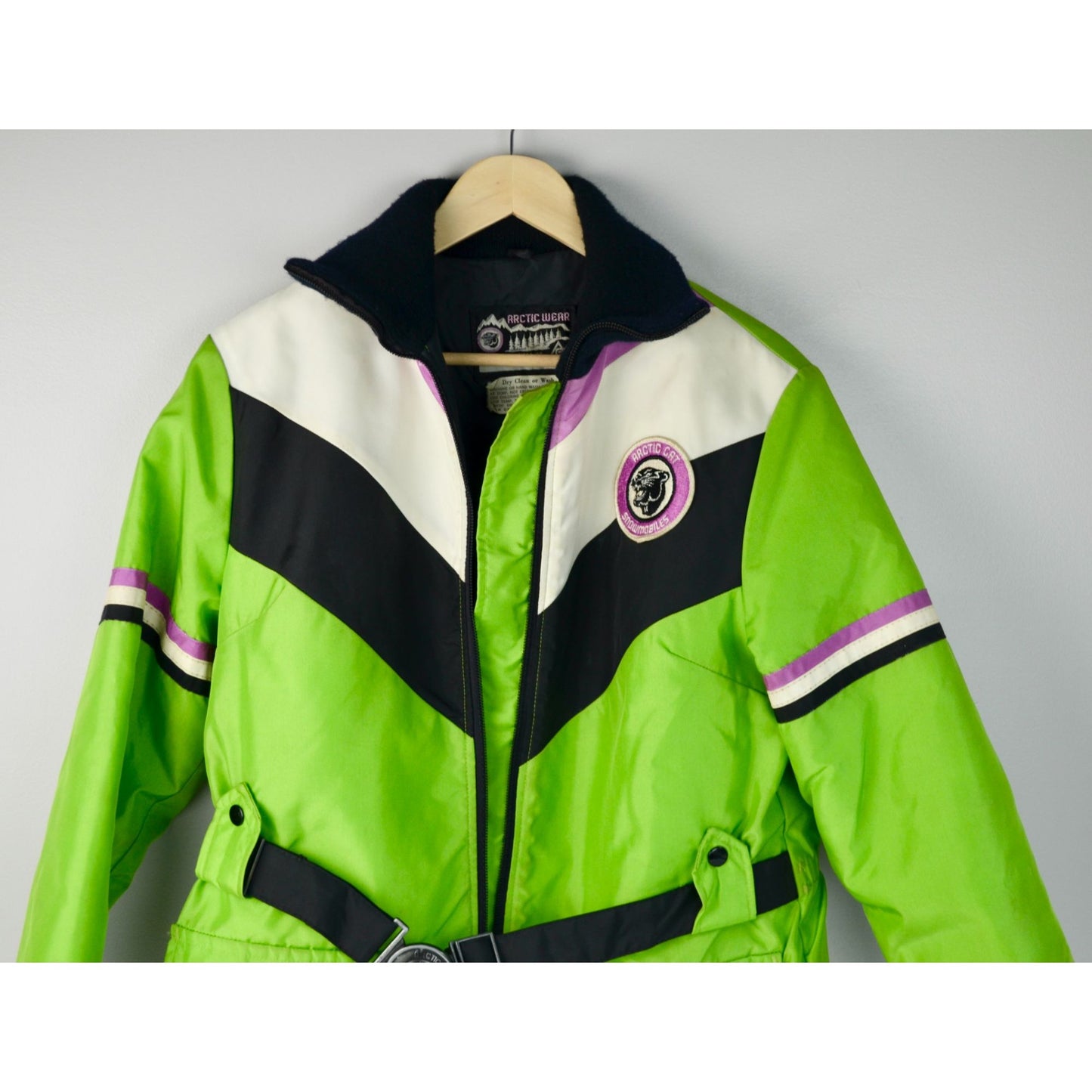 Vintage Arctic Cat Snowmobile Jacket Arctic Wear Women's Size M, MISSING ZIPPER