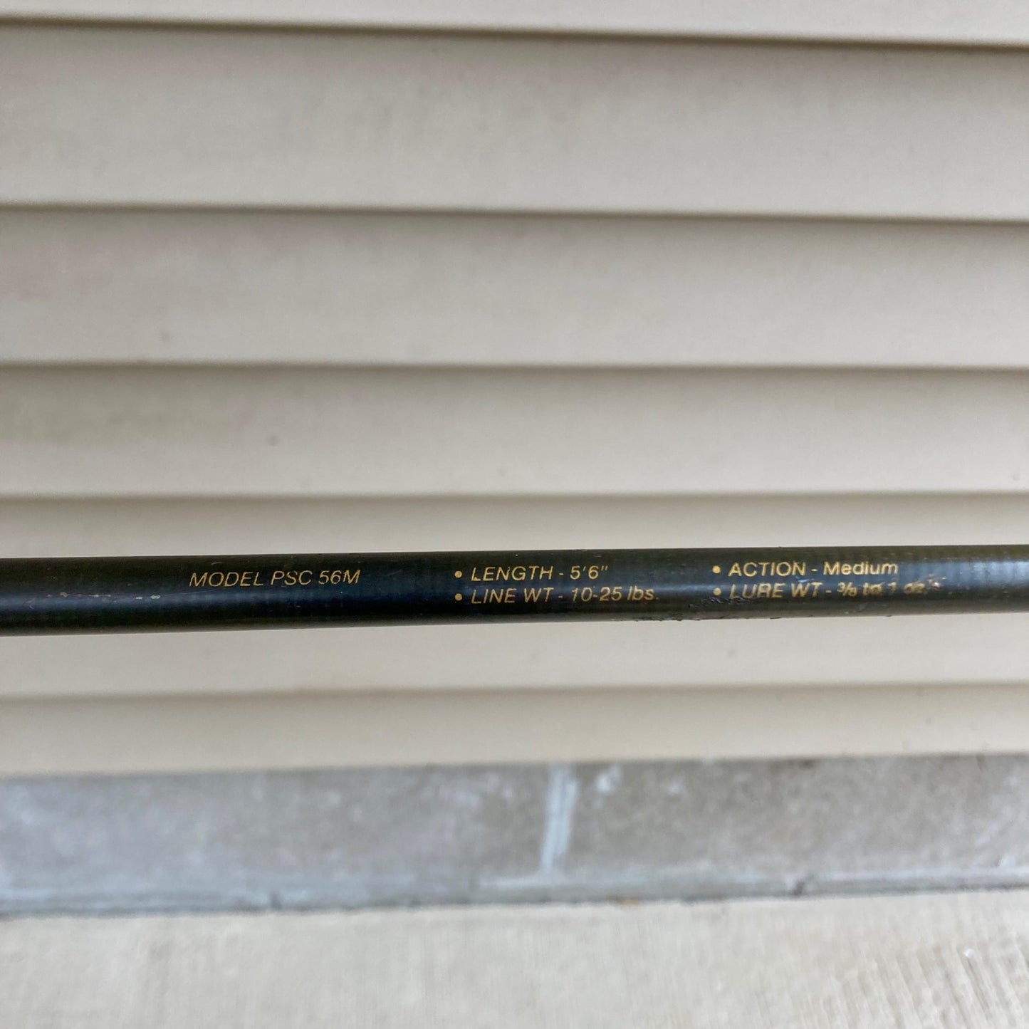 Vintage Zebco Pro Staff Bait Casting Rod PSC 56M 5'6" Graphite 1980's Fishing