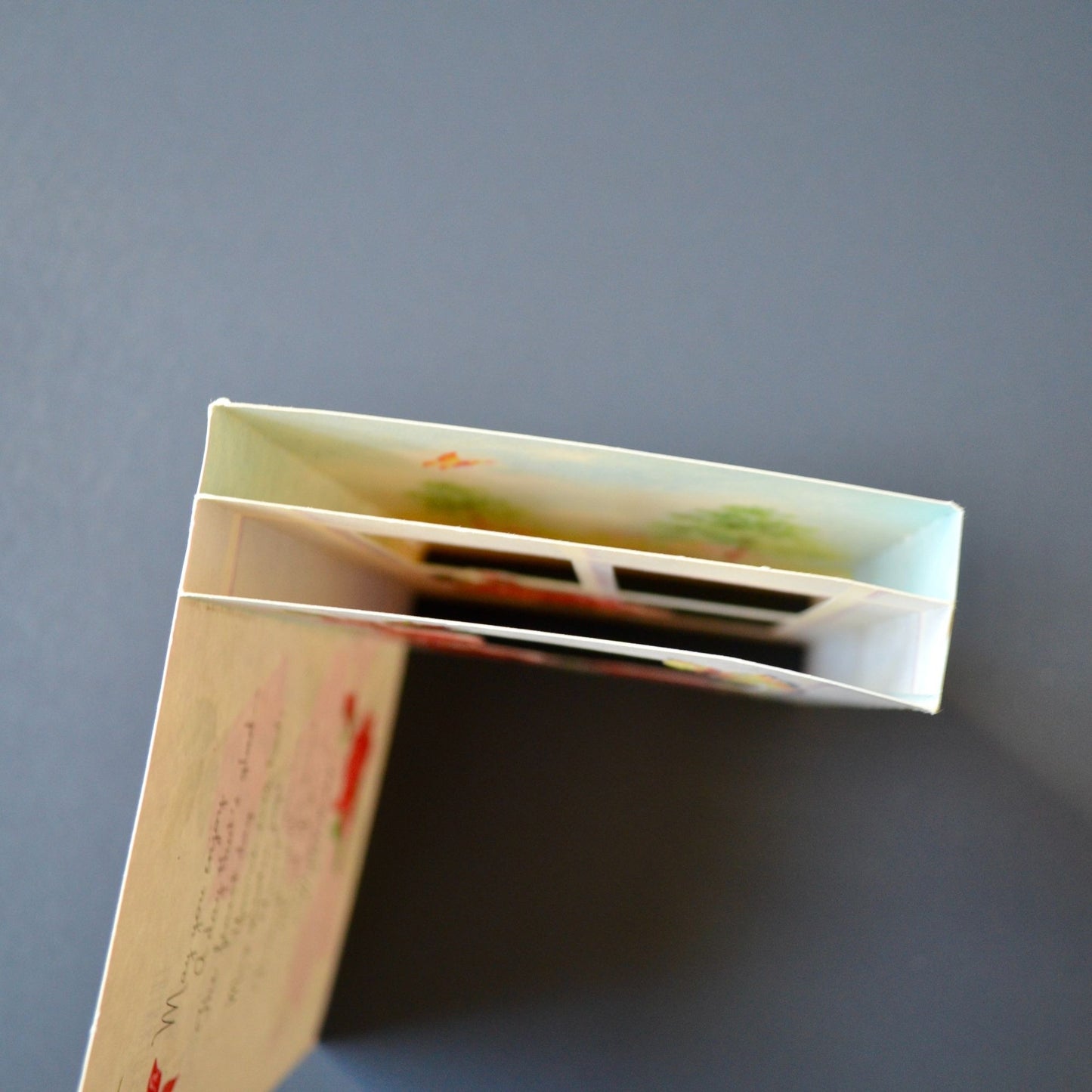 Vintage 3D Birthday Card Unused Roses Window 1960 USA