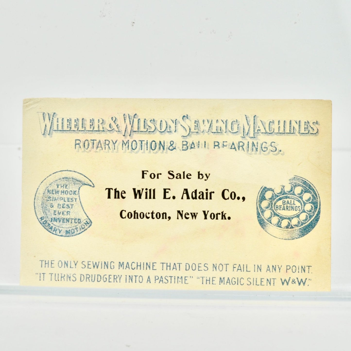 Wheeler Wilson Sewing Machines Victorian Trading Card Trade