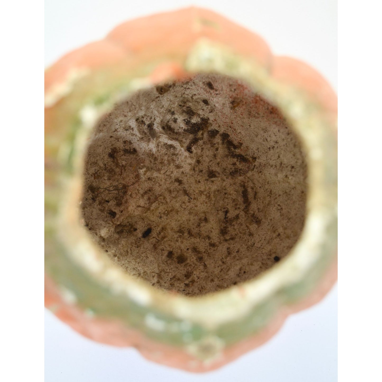 Antique Paper Mache Pumpkin Jack O Lantern Orange 4"