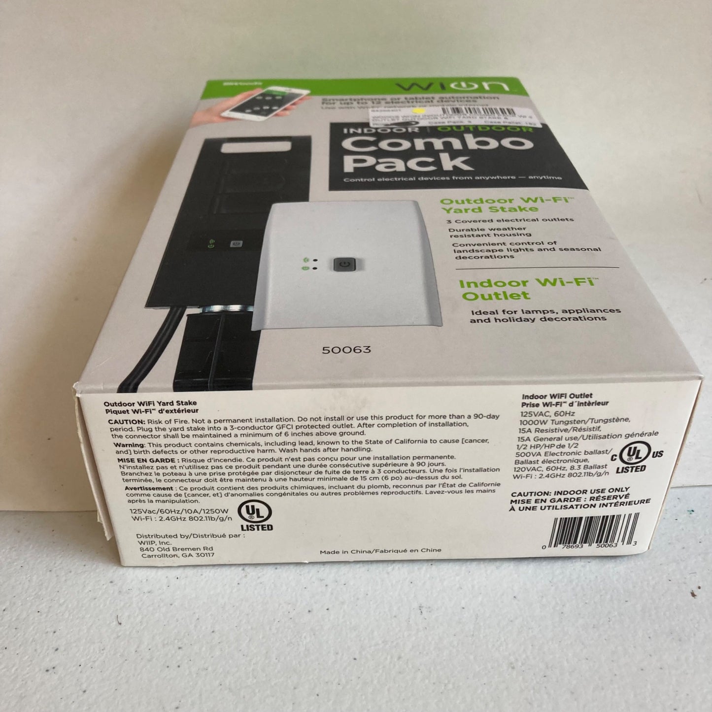 WiOn Wi-Fi Combo Pack Outdoor Yard Stake & Indoor Outlet #50063