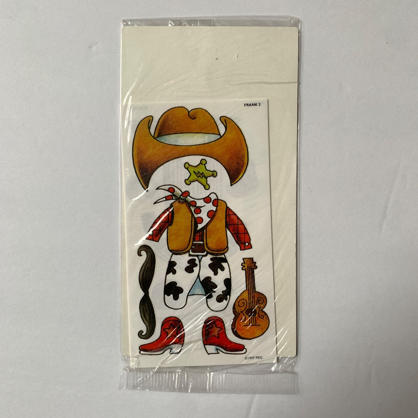 1997 PRG Vintage Frankenstein Sticker with Clothes and Accessories