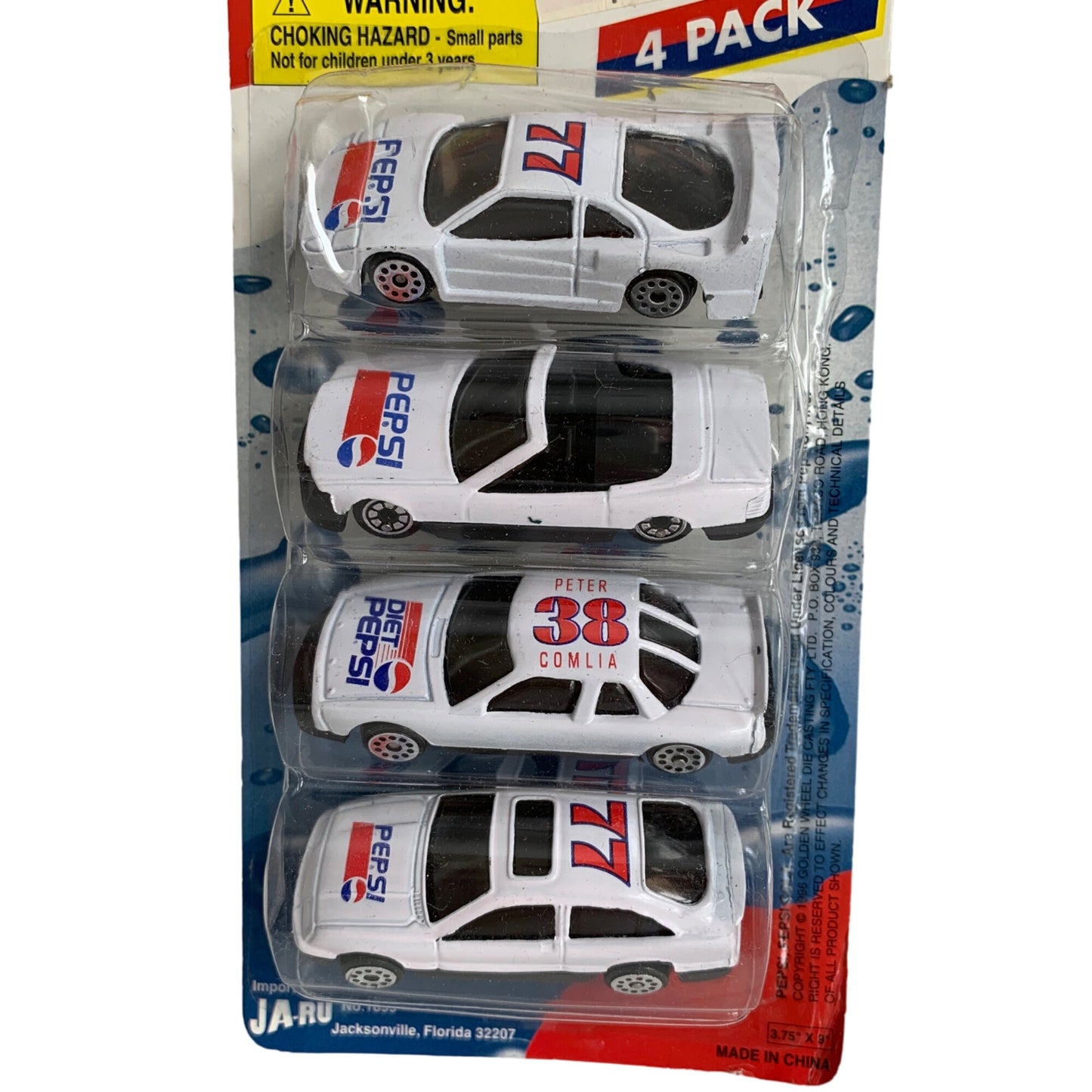 Ja-Ru Pepsi 4 Pack Die Cast Metal Cars Vintage 1996