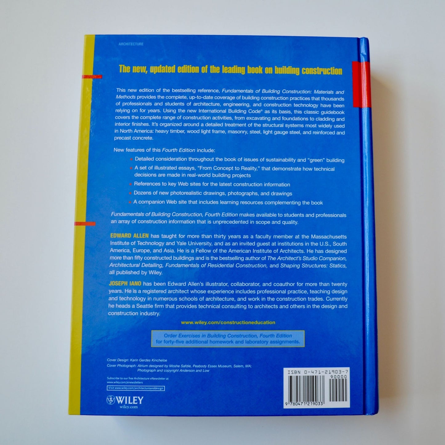 Fundamentals of Building Construction 4th Fourth Edition Edward Allen Joseph Iano