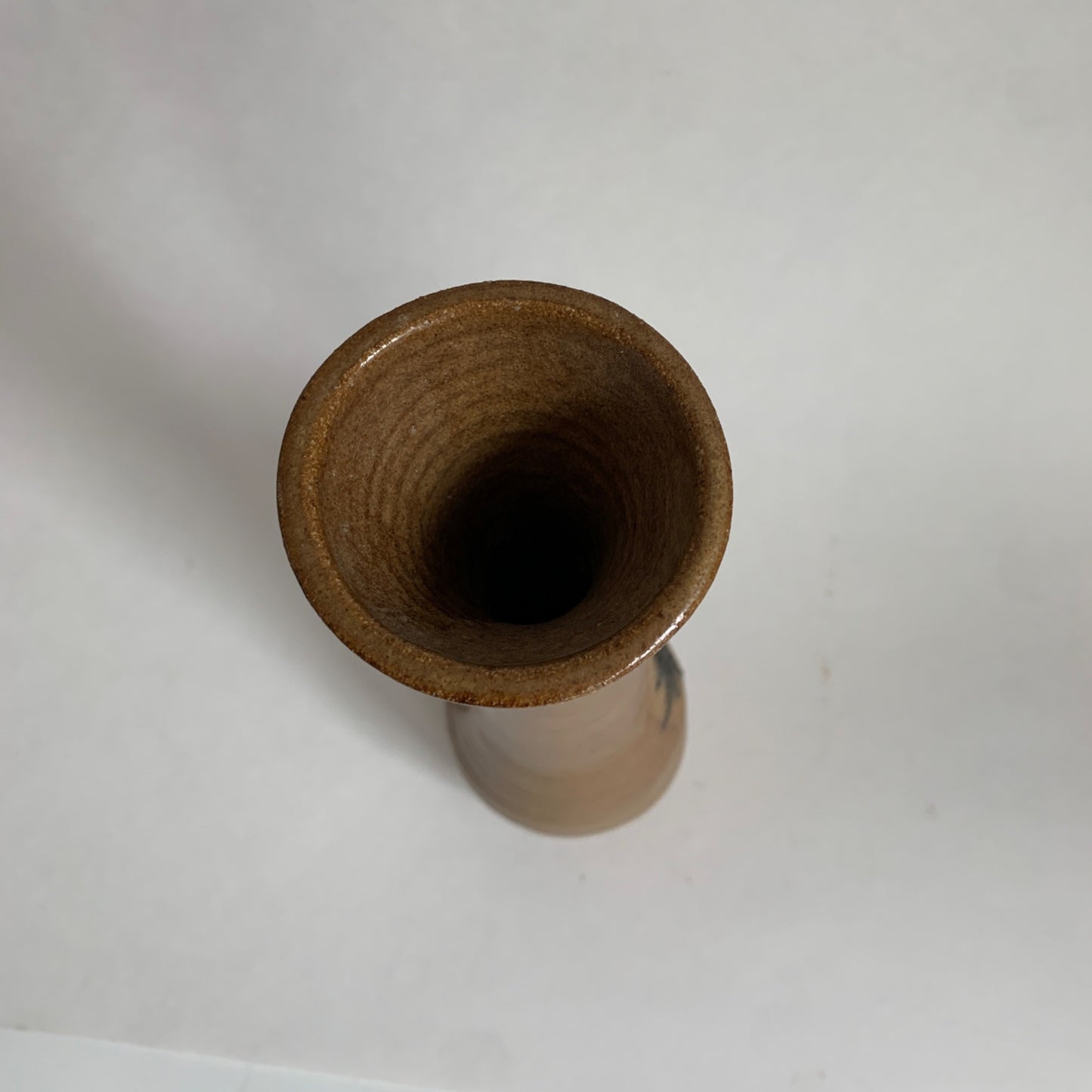 Foothills Pottery Vintage 1980s Face Vase 10.75" Tall Stoneware