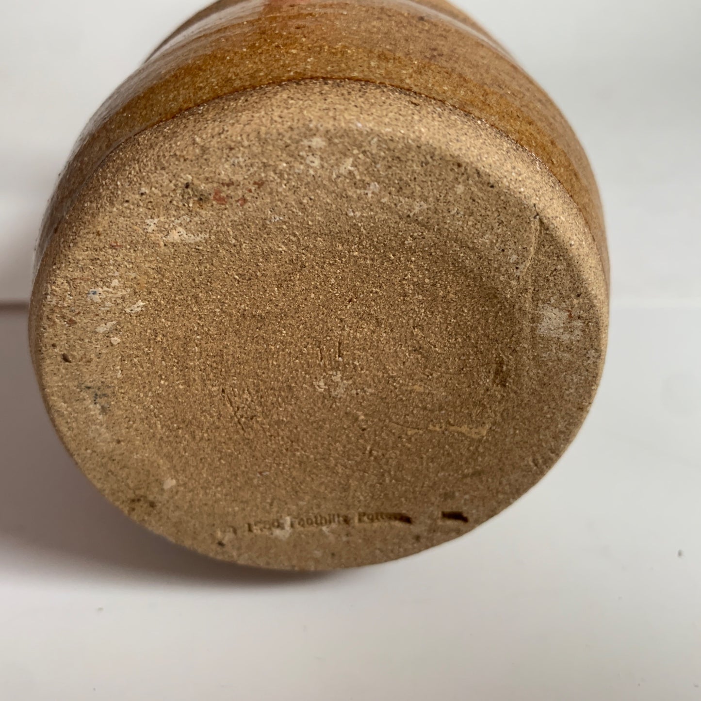 Foothills Pottery Vintage 1980s Face Vase 10.75" Tall Stoneware