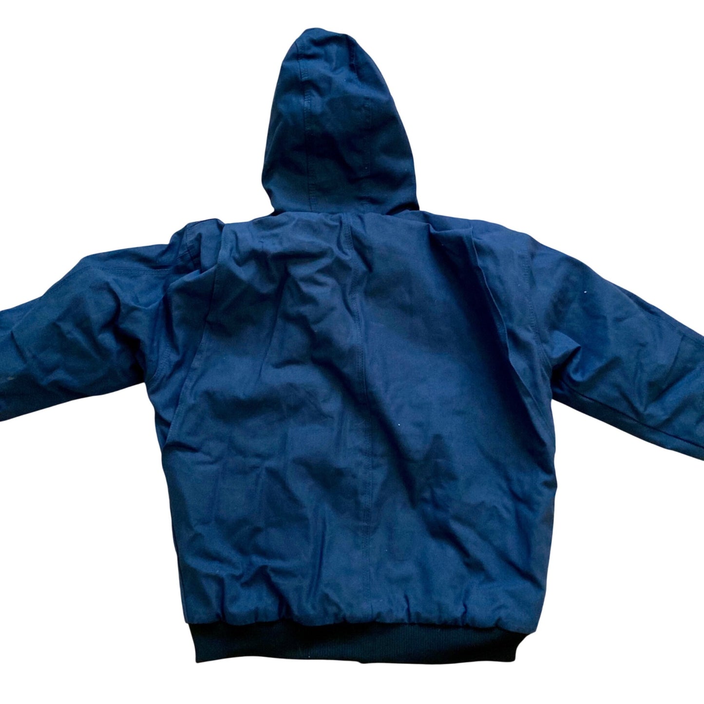 Berne Heavy Duty Duck Hooded Work Jacket Men’s L Regular Insulated HJ51ND Blue