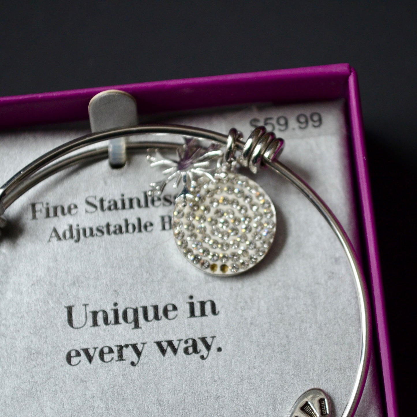 Shine Fine Stainless Steel Adjustable Bangle UNIQUE in Every Way New