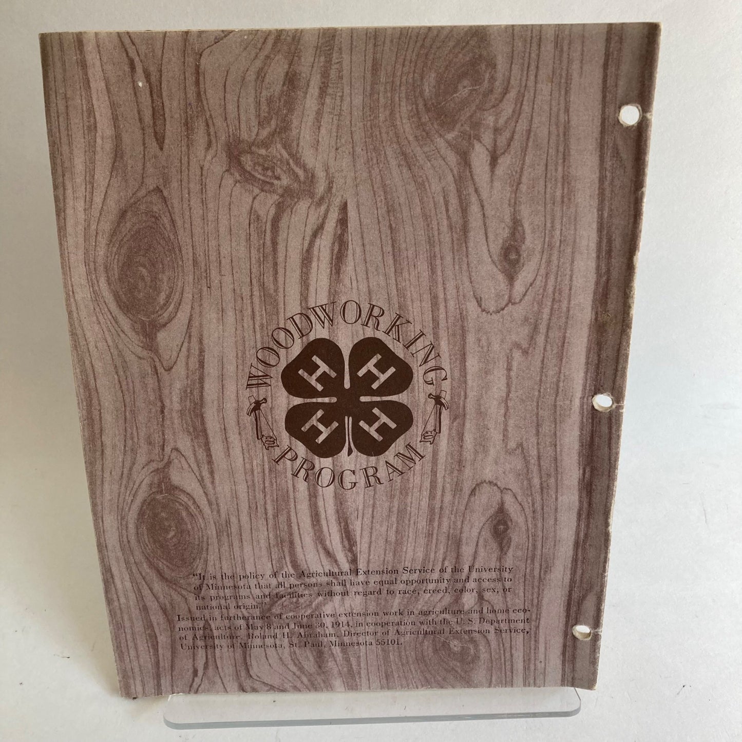 Vintage 1970's 4H Member's Manual Unit 1 Adventures in Woodworking Activity Book