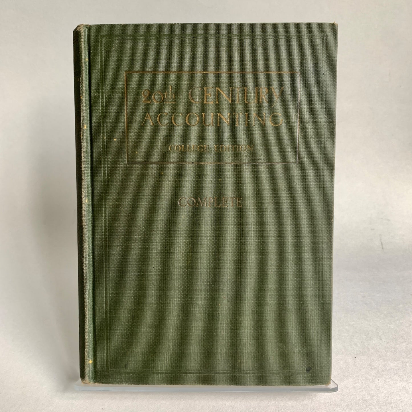 1929 20th Century Accounting College Edition James Baker Vintage Book Green