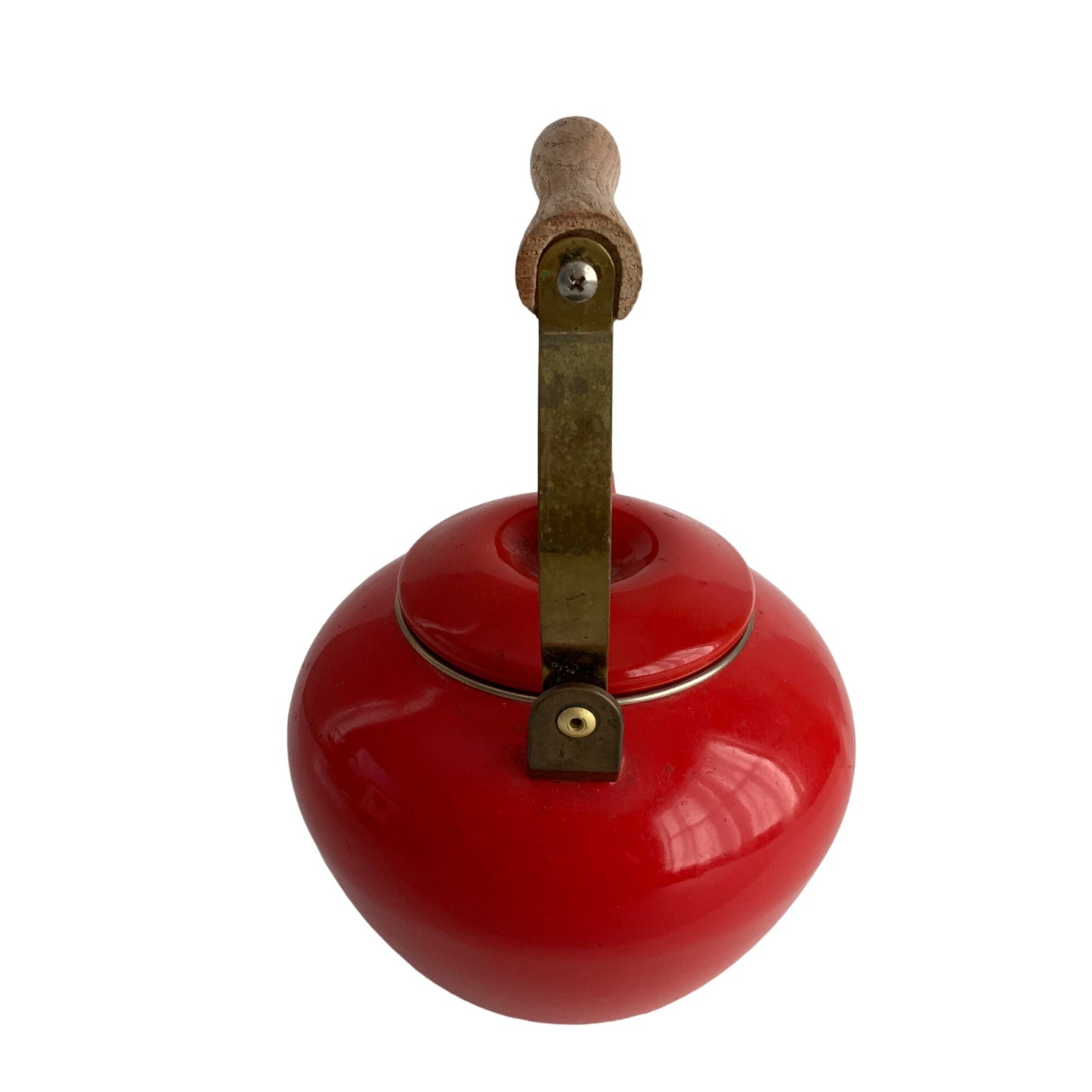 Kitchen Concepts Vintage Red Enamel Apple Tea Kettle