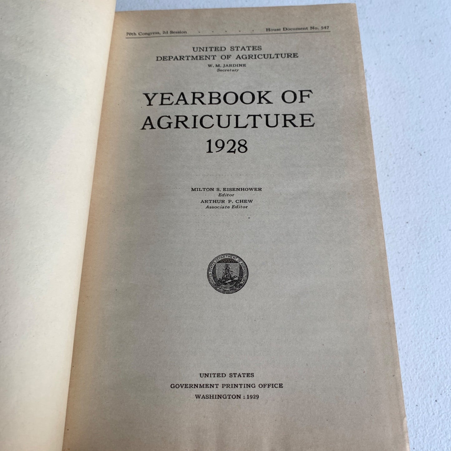 1928 Yearbook of Agriculture Hardcover Vintage Book Antique