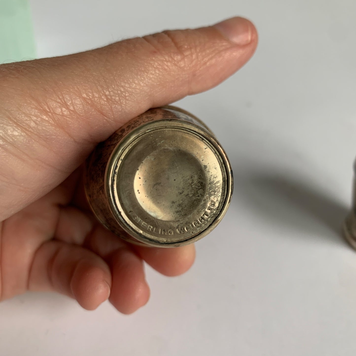 Sterling Silver Weighted Salt & Pepper Shakers with Box Vintage Duchin Creation