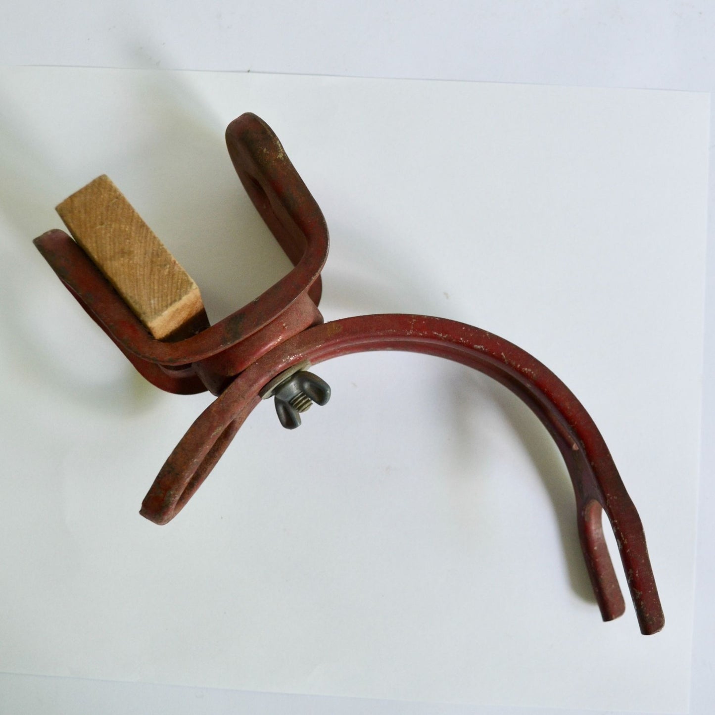 Vintage Clamp-On Fishing Rod Holder Boat Canoe Adjustable Red