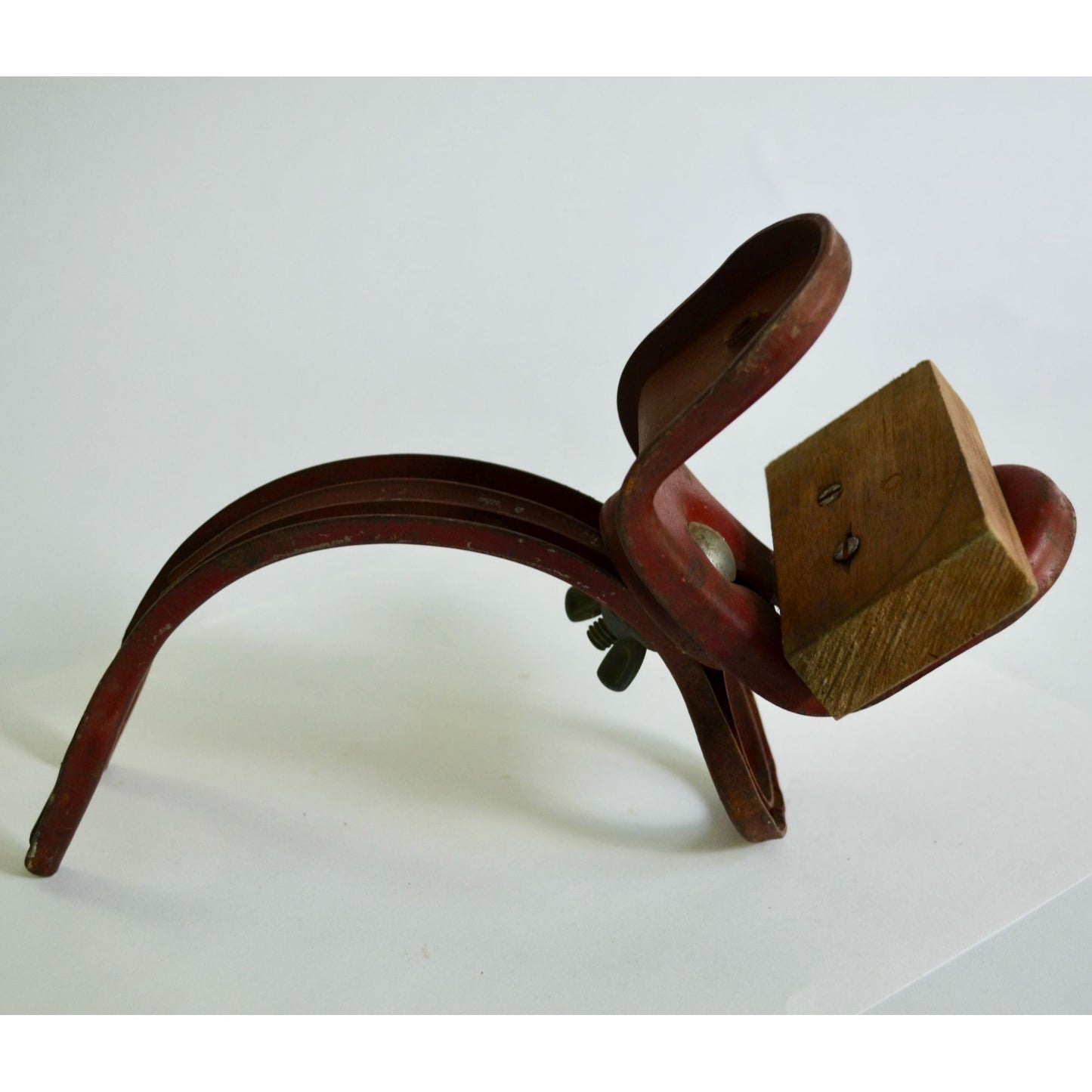 Vintage Clamp-On Fishing Rod Holder Boat Canoe Adjustable Red