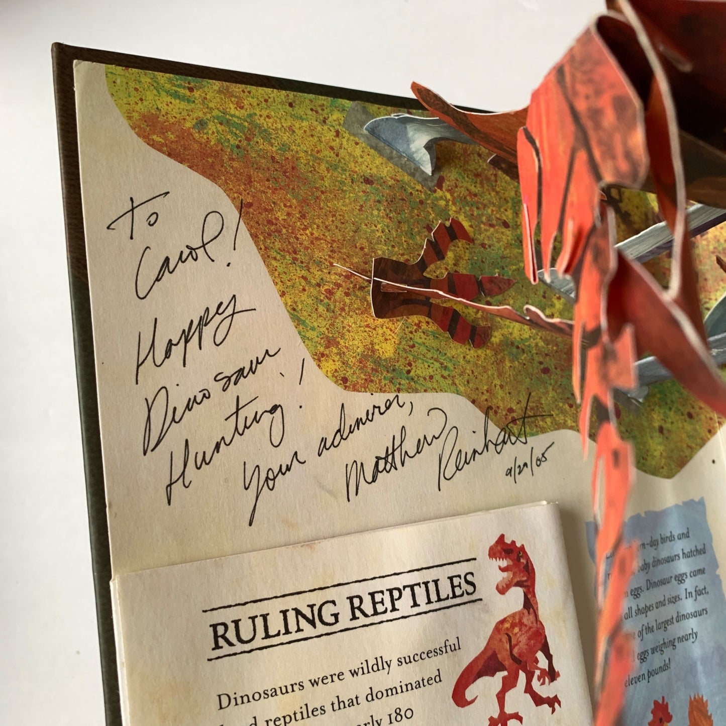 Encyclopedia Prehistorica Dinosaurs Pop Up Book Sabuda Reinhart SIGNED