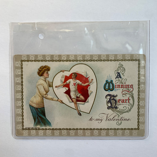 Antique Early 1900s Valentine's Day Postcard a Winning Heart