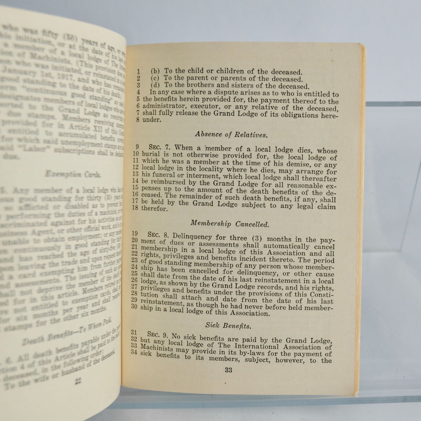 Constitution Grand Lodge District Local International Association of Machinists 1942