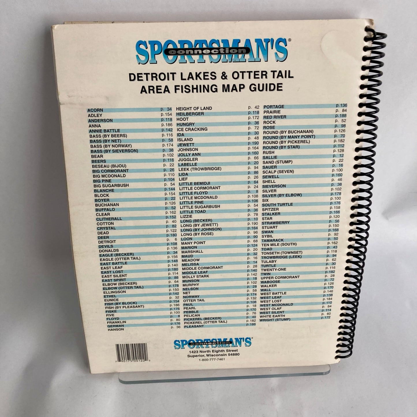 Sportsman's Connection Detroit Lakes & Otter Tail Area Fishing Map Guide Book MN