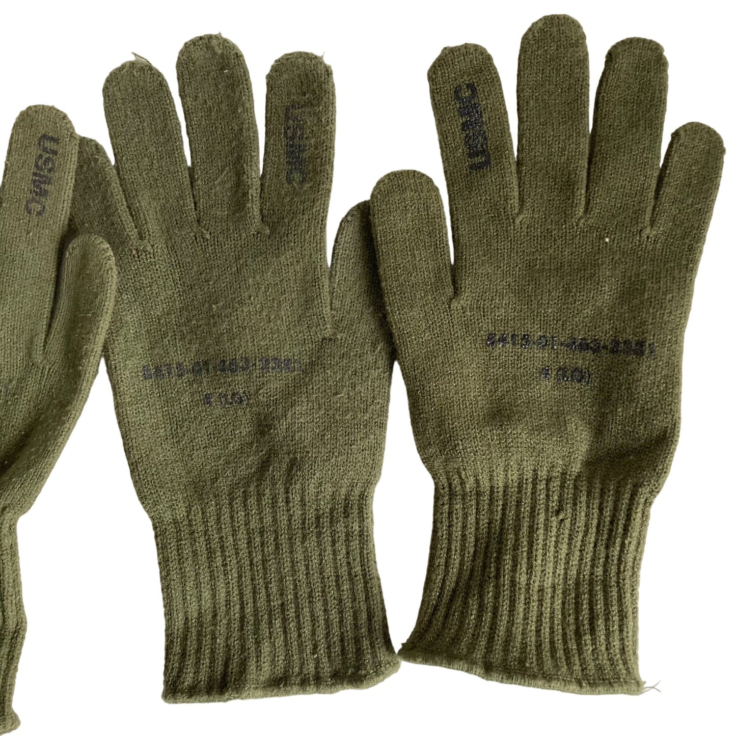 Lot 2 Pairs USMC Wool Glove Inserts Enhanced Grip Liners Olive Drab Marine Corps