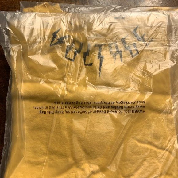 AC/DC High Voltage Short Sleeve Graphic T-Shirt Yellow NEW