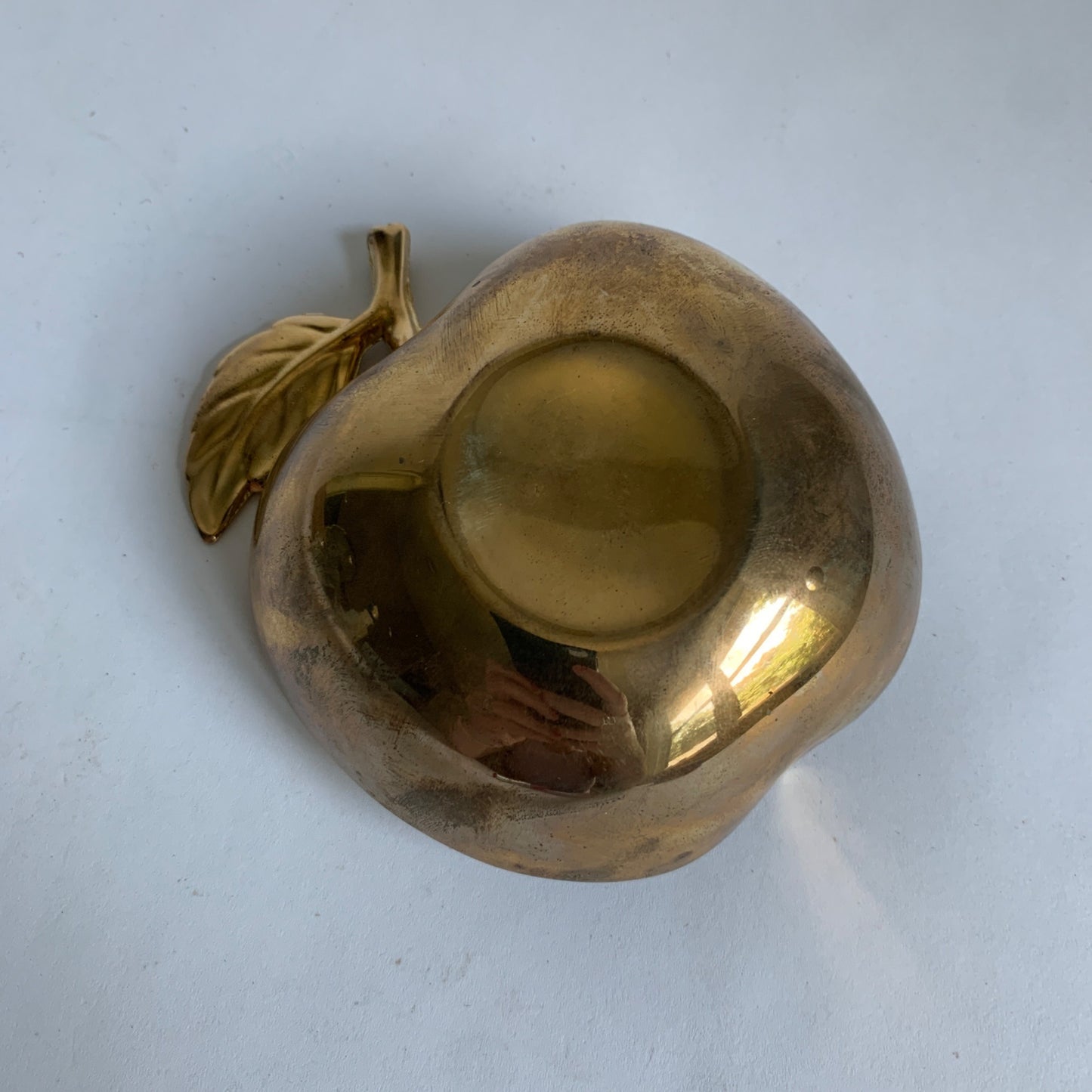 Vintage Brass Apple Candy Trinket Dish