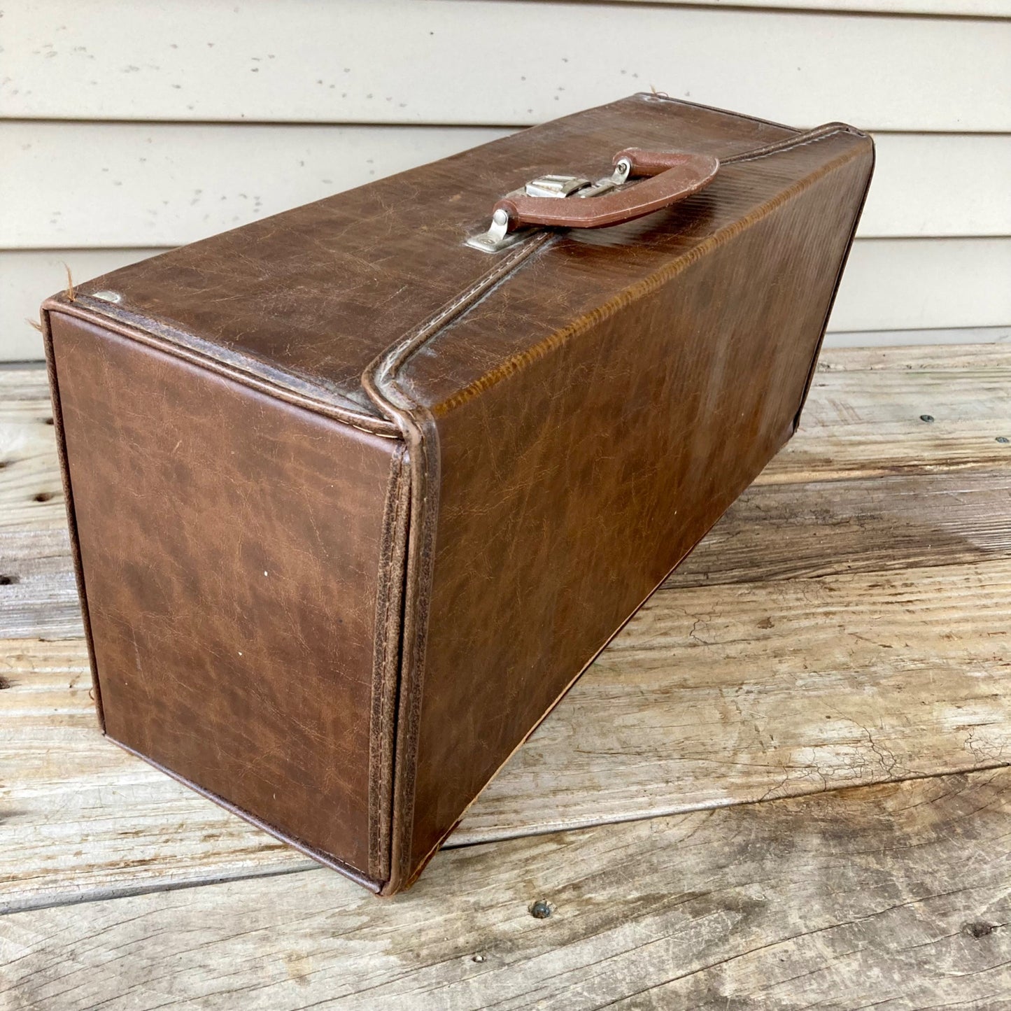 Vintage Faux Leather 8-Track Case & 21 Tape Lot