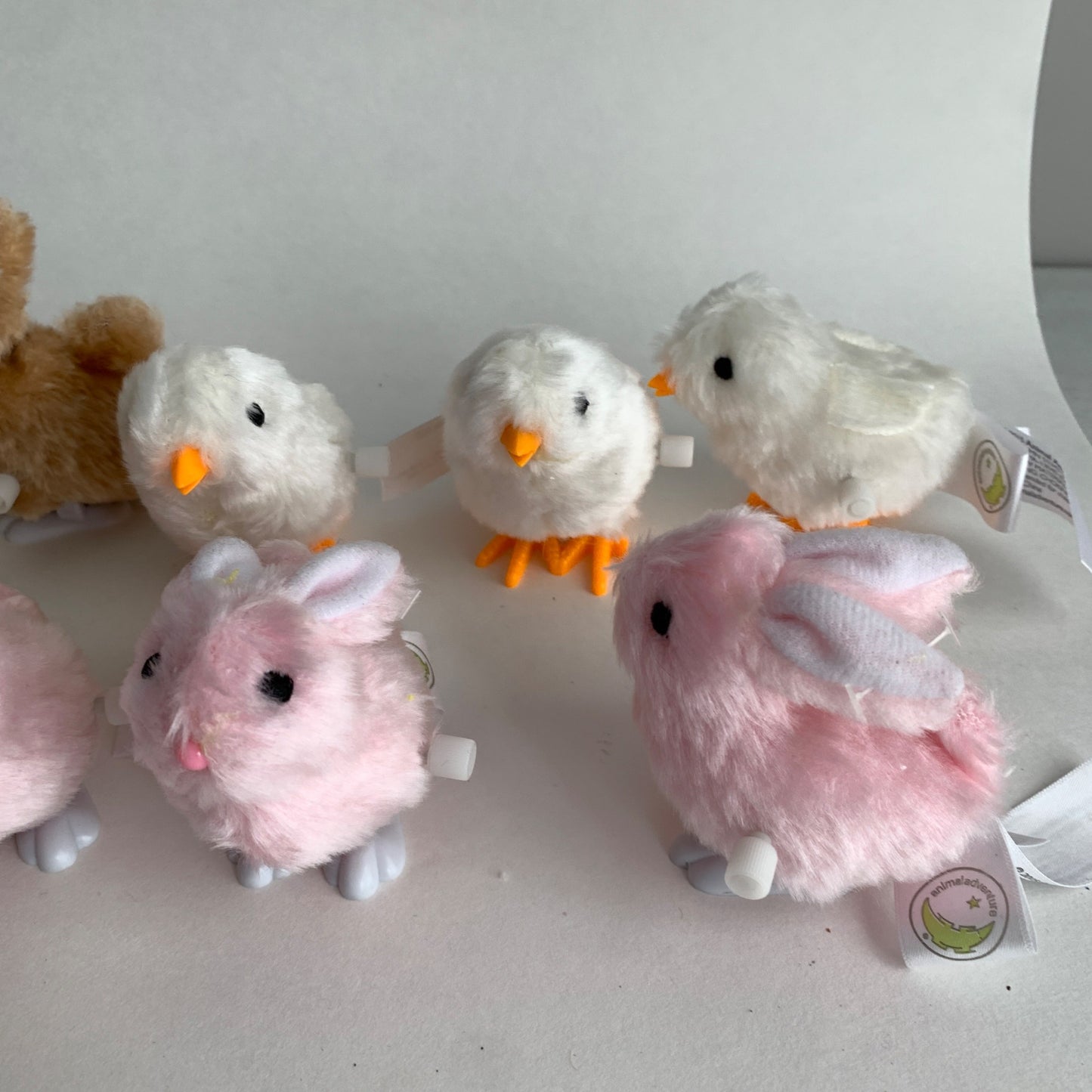 2015 Animal Adventure Wind Up Chickens Bunnies Lot of 11