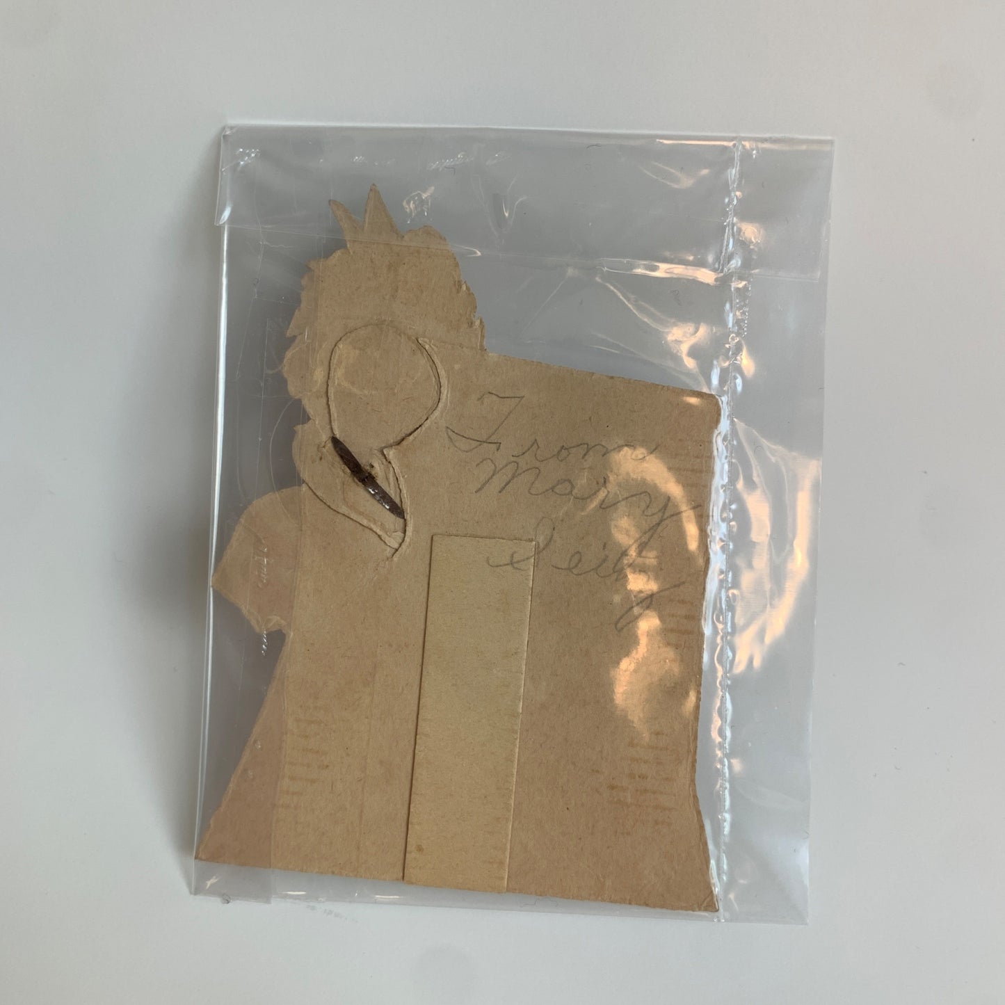 Vintage Valentine's Day Card Red Headed Girl Piano Articulating