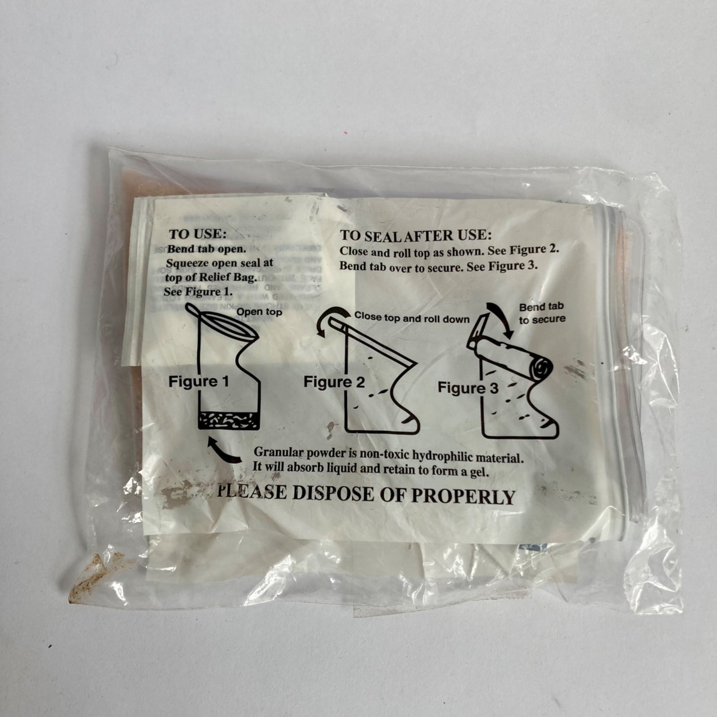 AbilityOne Pilot Relief Bag Powder Pack Military USGI Surplus