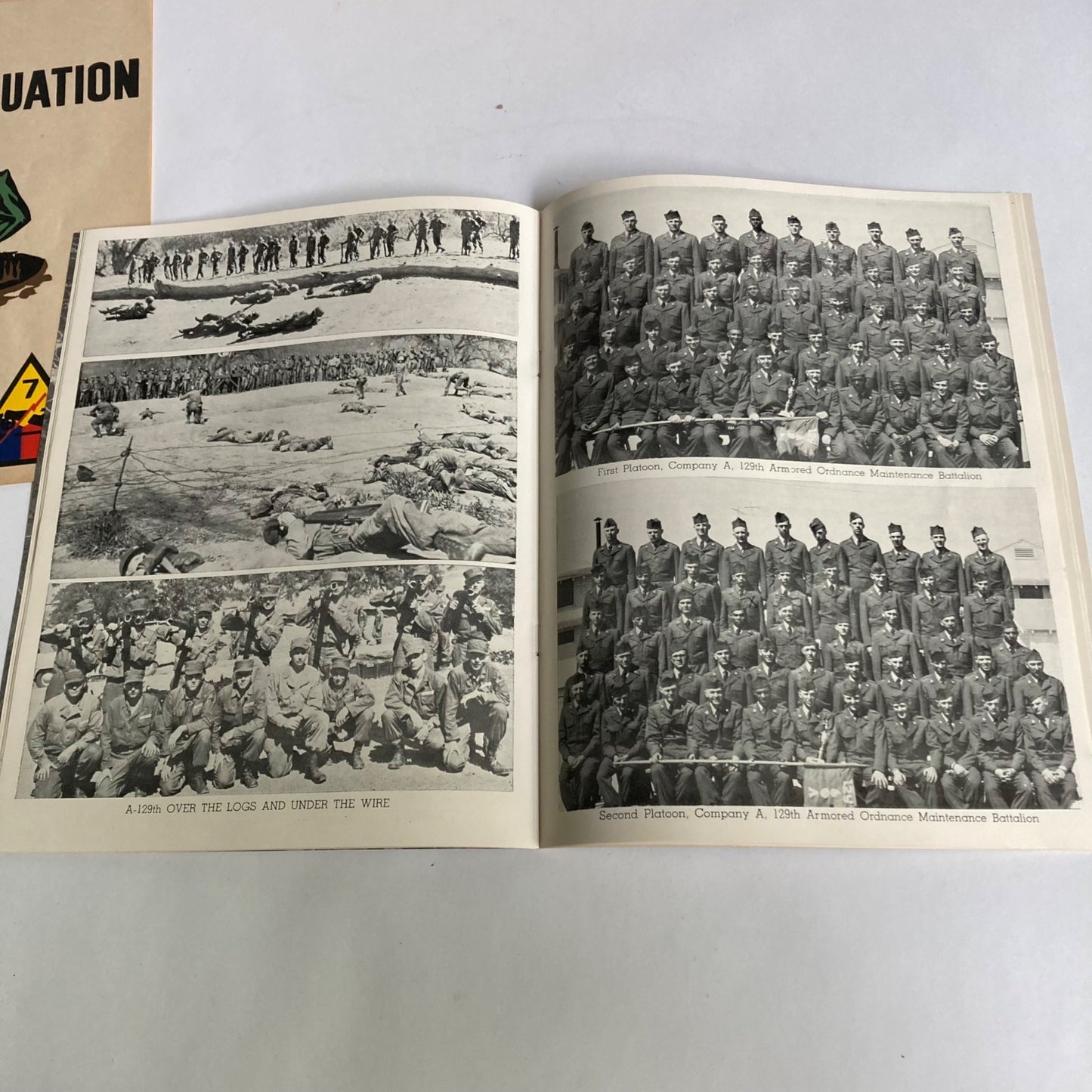 Vintage Army 7th Armored Division 1953 Graduation Exercise, Training Book &Photo