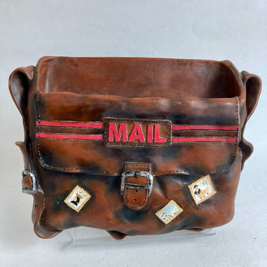 Vintage Serenity Garden Mail Bag Hanging Mail Holder by Giftcraft Resin 2004