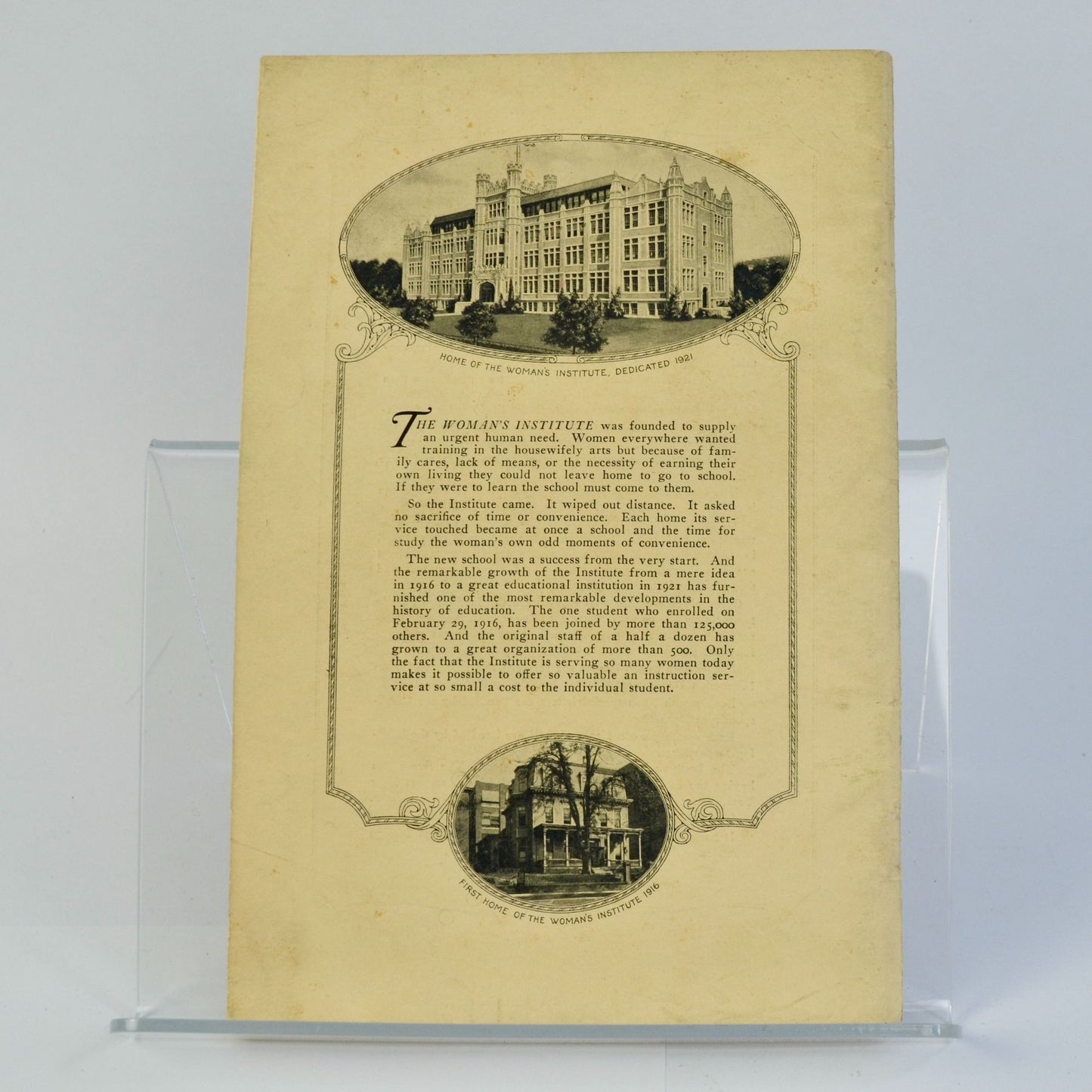 Woman's Institute of Domestic Arts & Sciences Booklet Magazine 1921 Antique