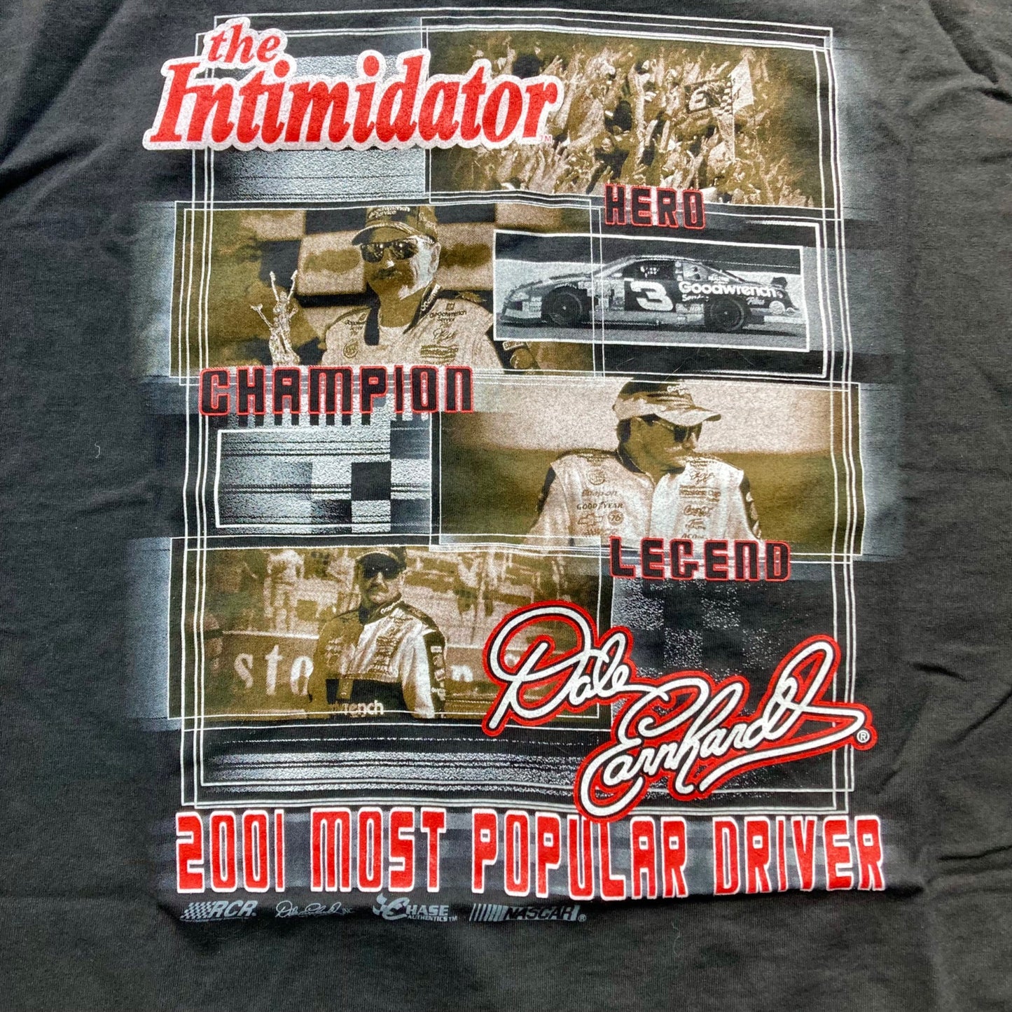 Vintage NASCAR Dale Earnhardt #3 2001 Most Popular Driver T-Shirt Intimidator L