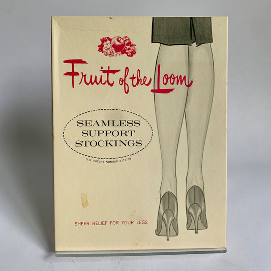 Fruit of the Loom Seamless Support Stockings Vintage New In Box Blush Small 555