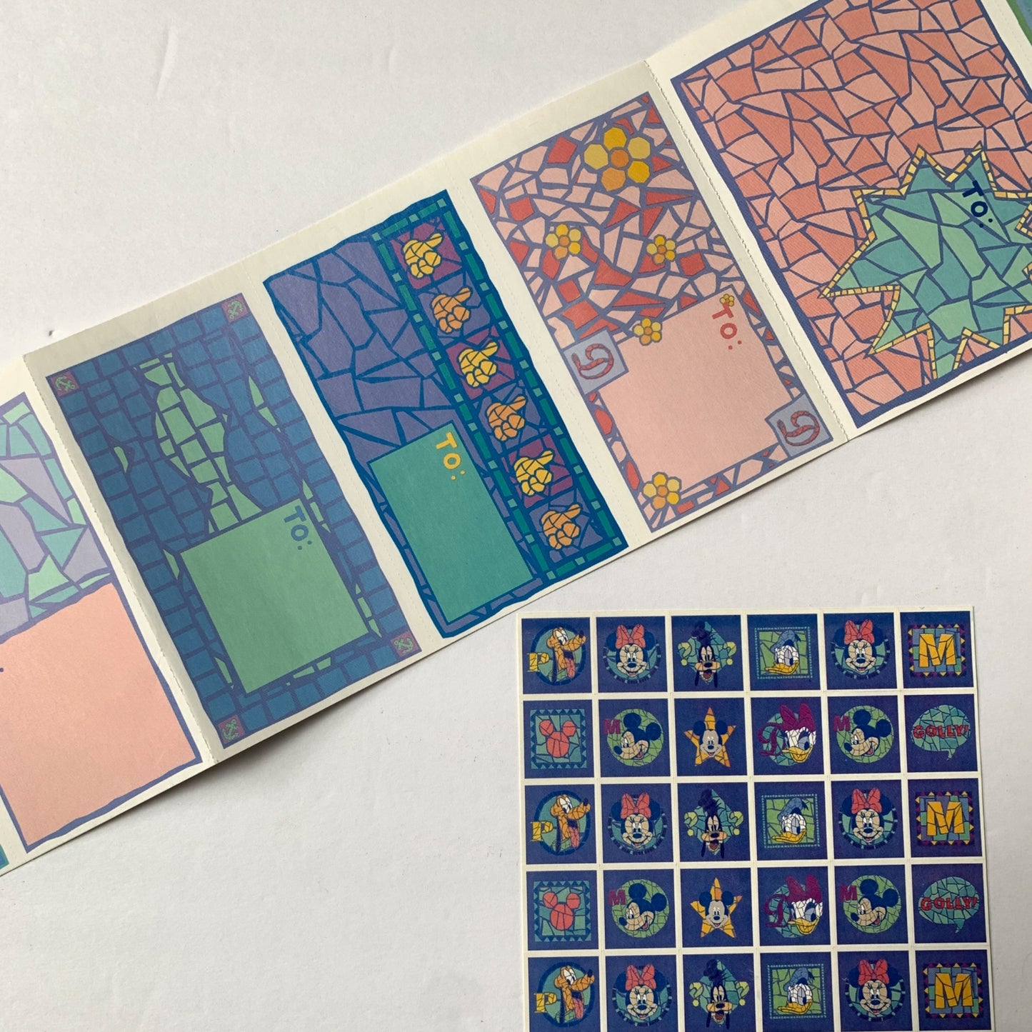 Vintage Disney Mickey Minnie Mouse Valentine Cards & Stickers