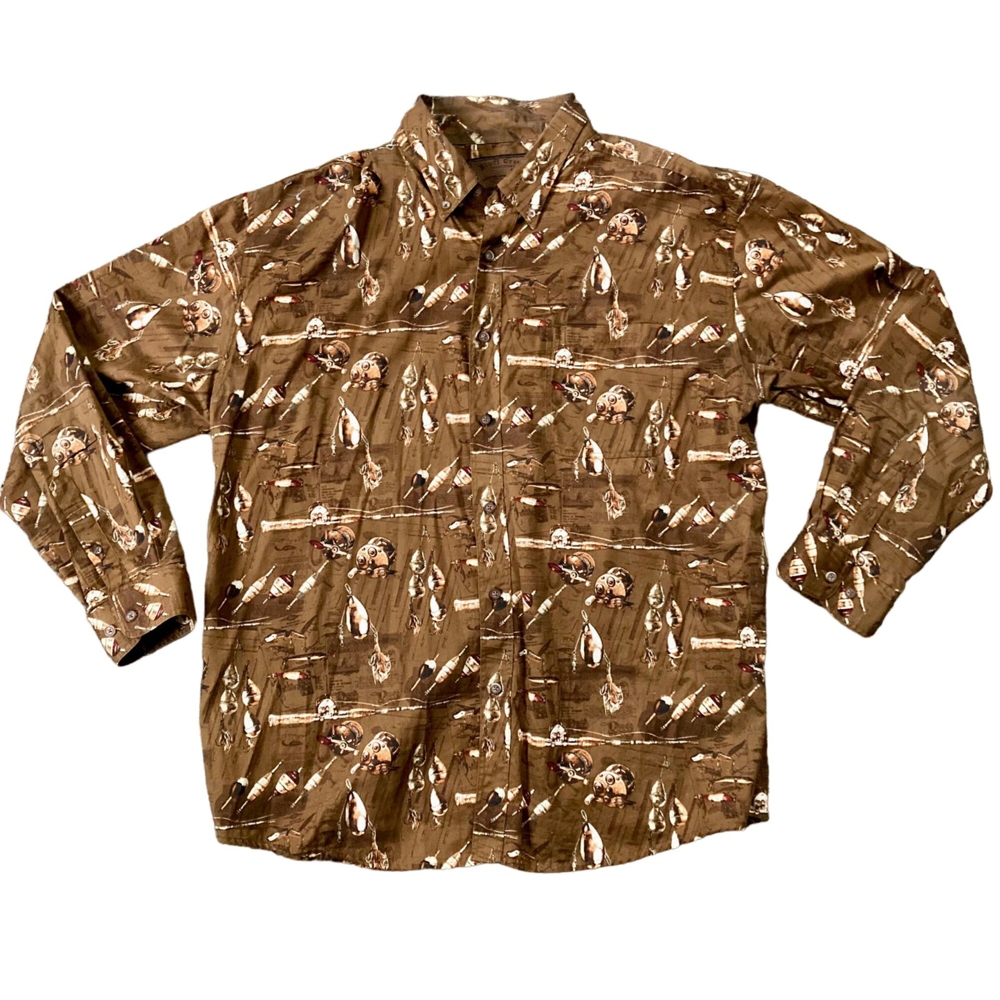 Bluff Creek Outfitters Vintage Fishing Long-Sleeve Shirt Men's Size XL