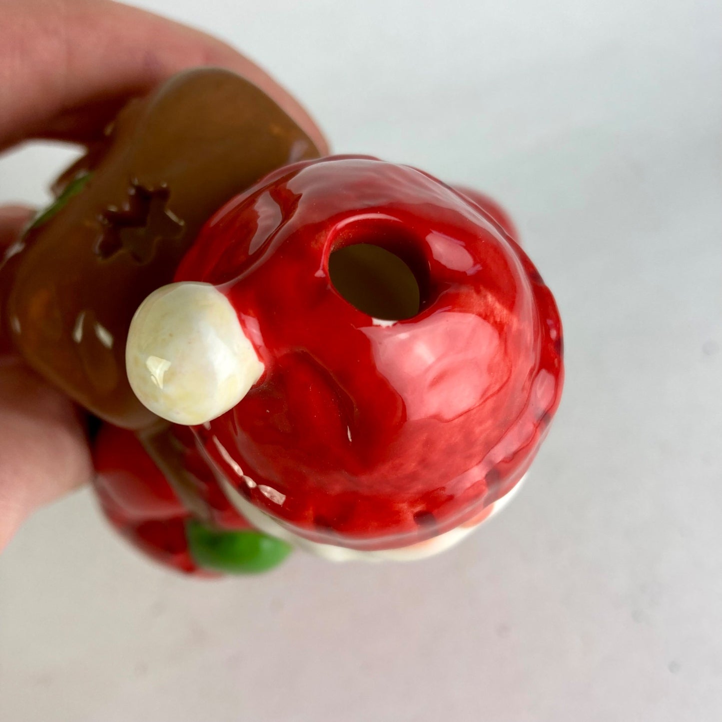 Hallmark Santa Claus Tea Light Candle Holder 7" Christmas Ceramic NICE!